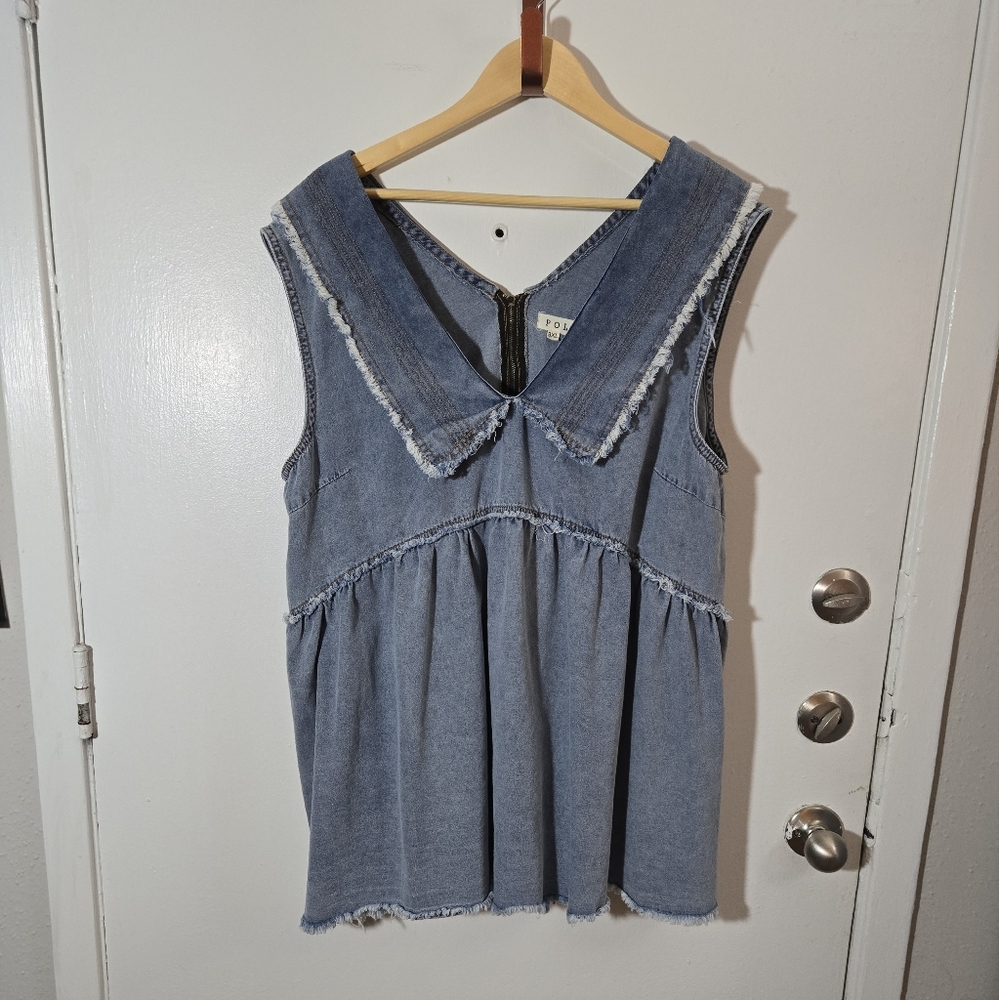 NWOT- POL Denim Sleeveless Dress NEVER WORN